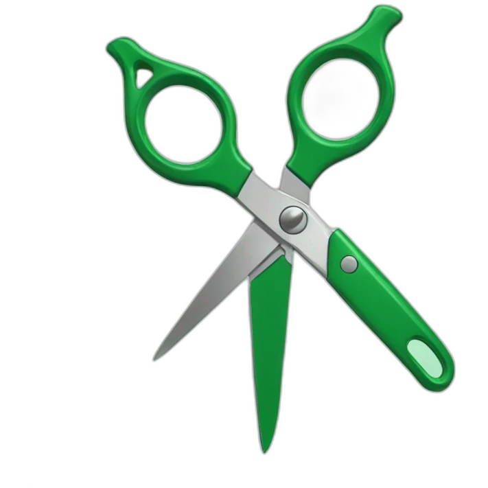 hair scissors green emoji