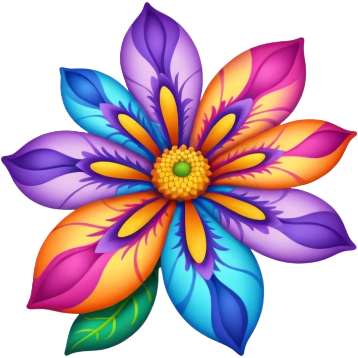 psychedelic flowers emoji