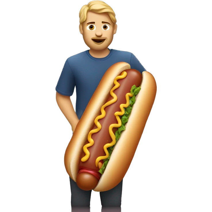 Daniel hot dog with tummy  emoji