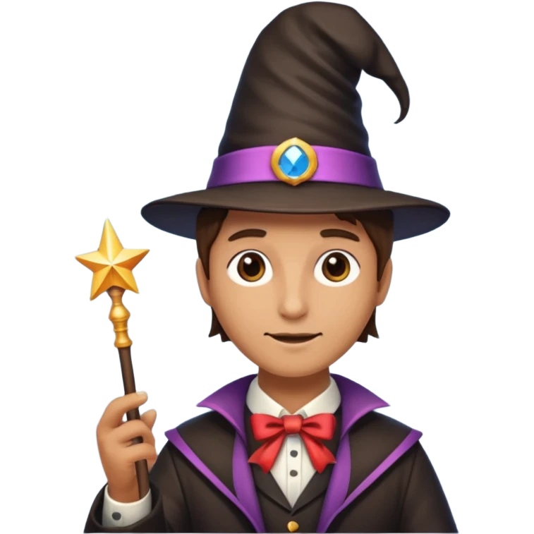 🧍🏼🪄🎩 emoji