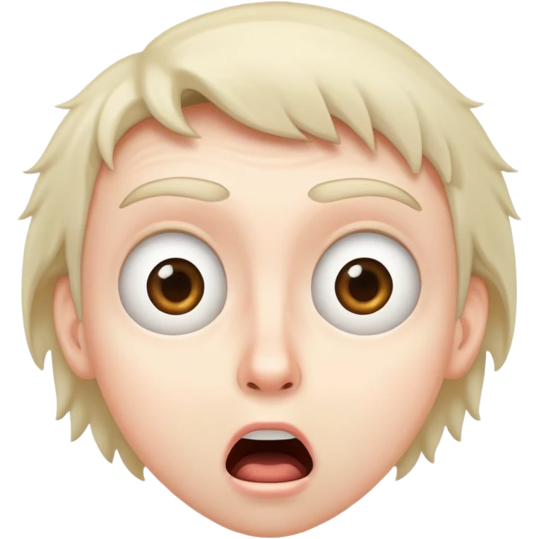Surprised face with raised bushy eyebrows emoji