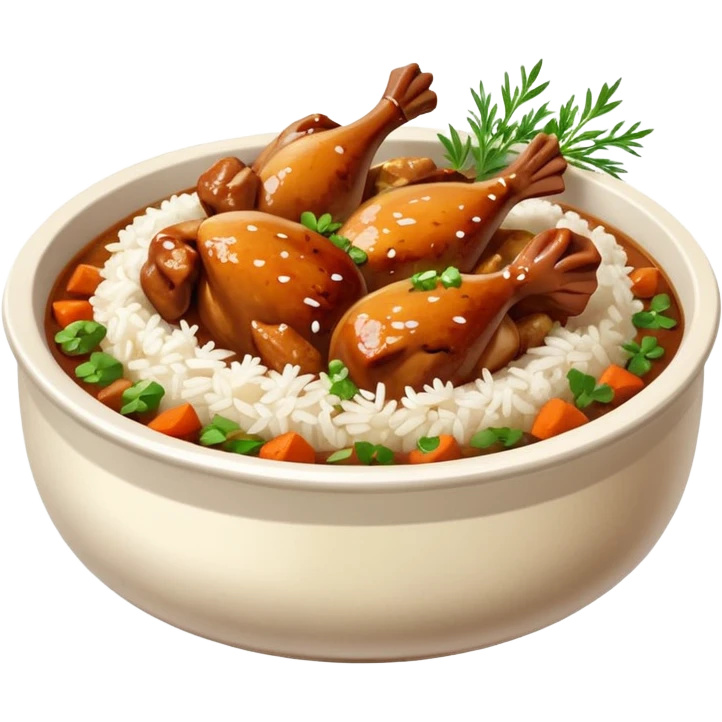 stew chicken with white rice emoji
