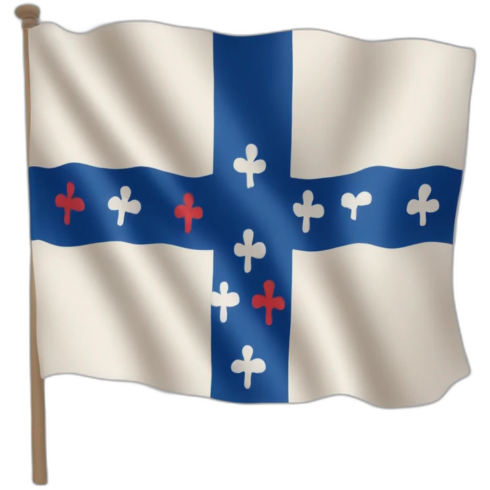 Drapeau français avec la croix de Lorraine emoji