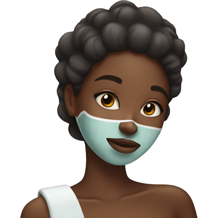 Black girl doing skin care emoji