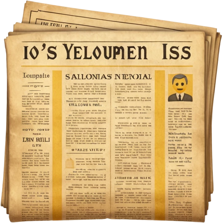 Vintage newspaper emoji