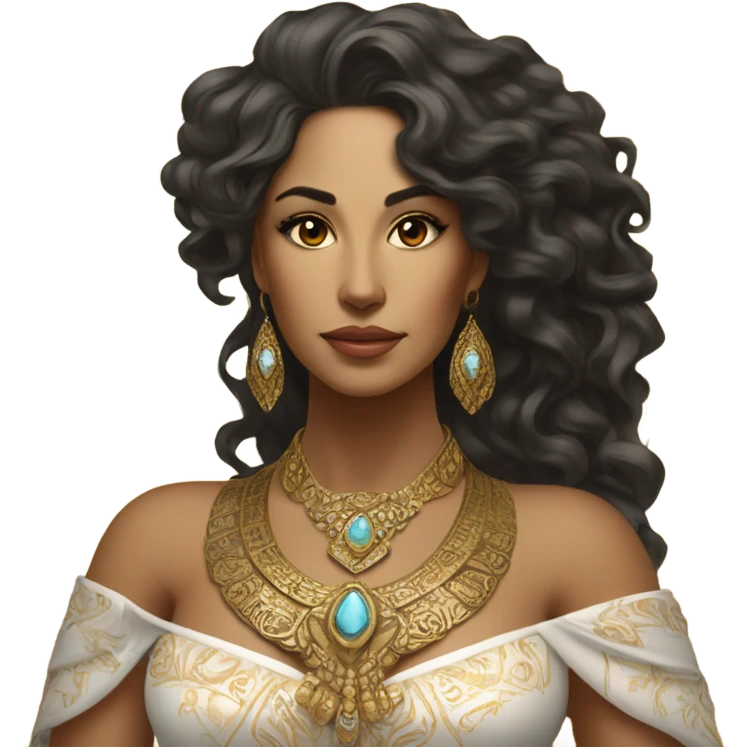 Latina female goddess head to toe emoji