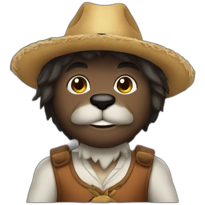 Leon con sombrero emoji