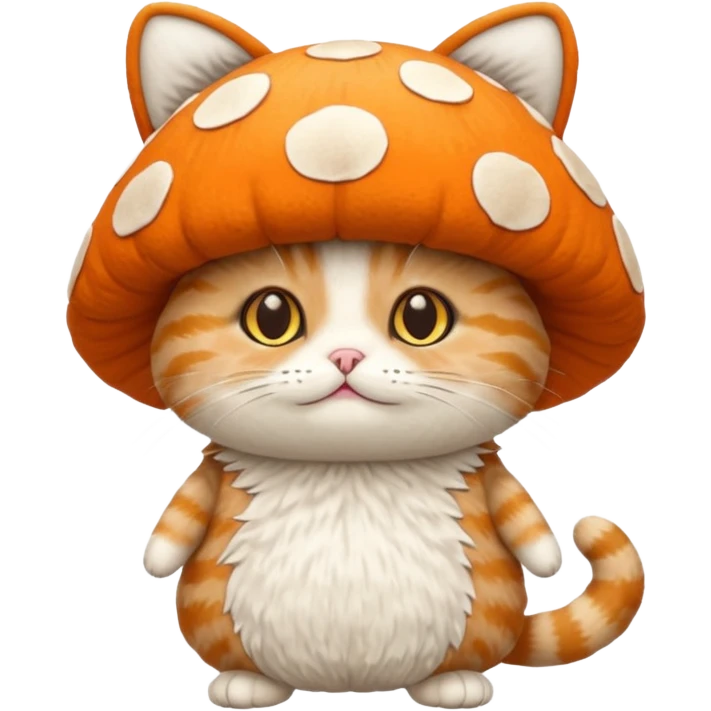 Cat in mushroom costume emoji