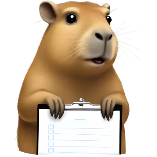 Capybara clipboard emoji