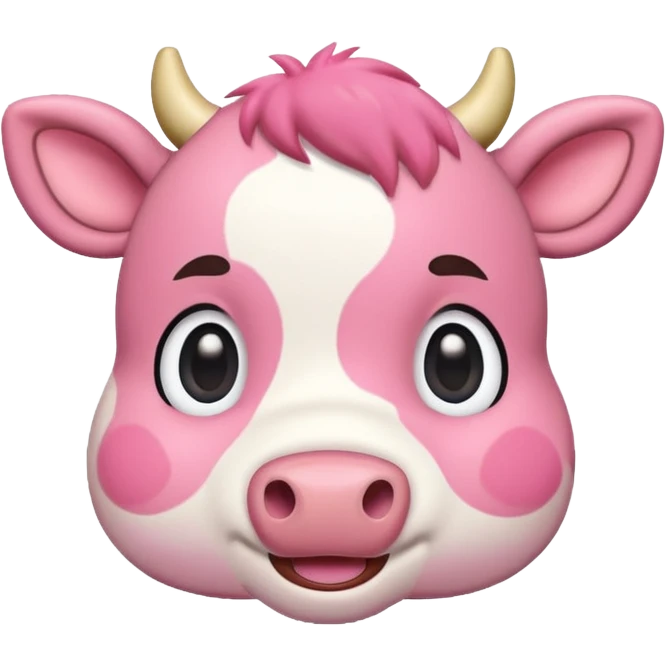 Animal crossing pink cow emoji