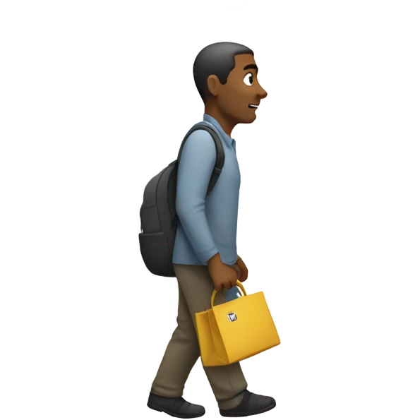 A man opening the door and walking out emoji