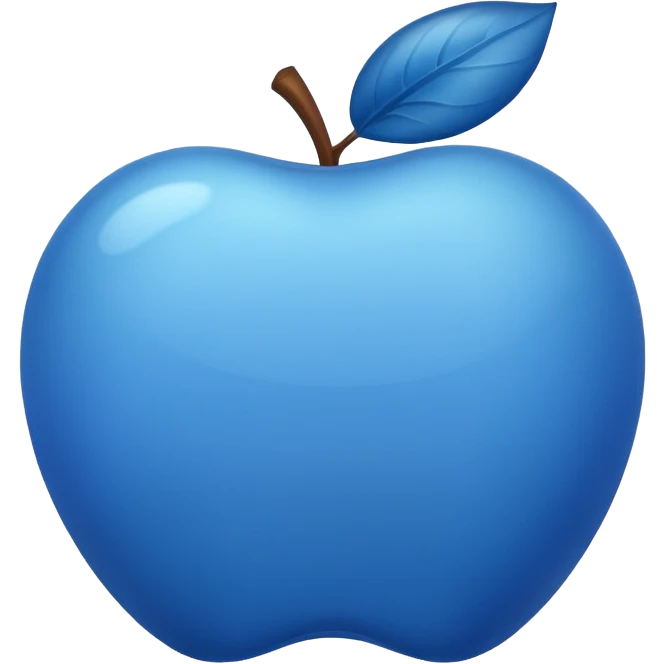 Une pomme bleu emoji