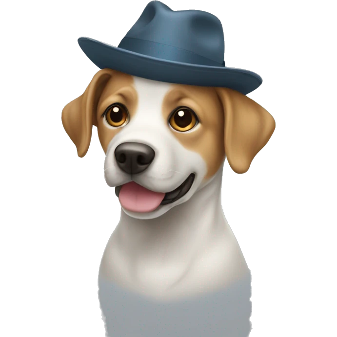 Un chien avec un chapeau  emoji