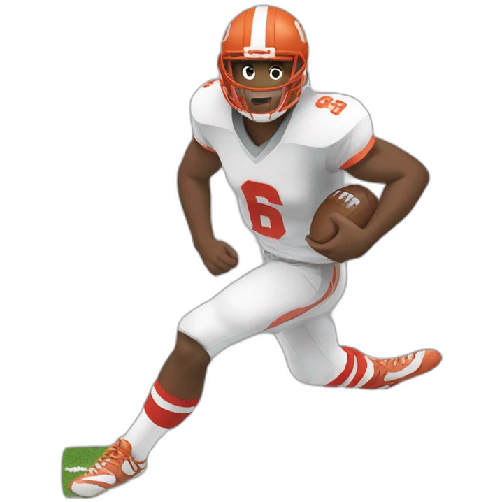 quarterback with striped knee socks throwing emoji