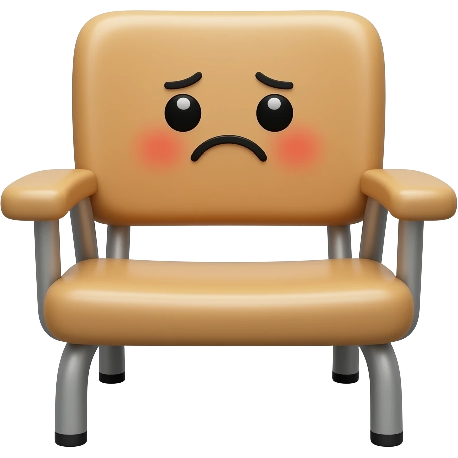 kawaii empty chair cute sad emoji