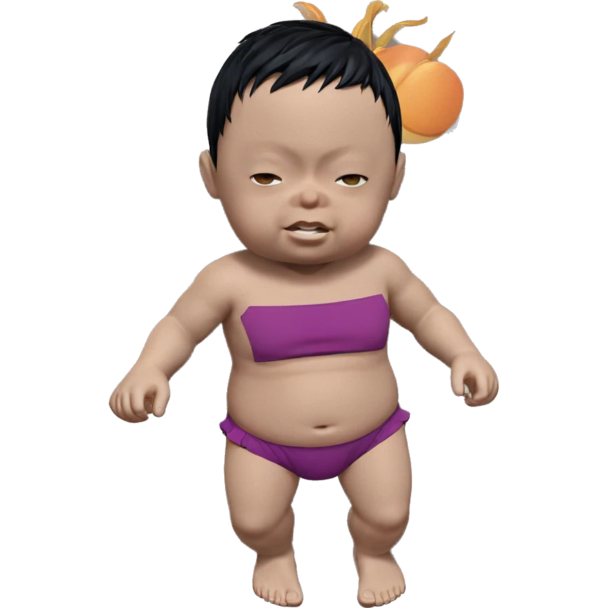 barefoot boy with black hair emoji