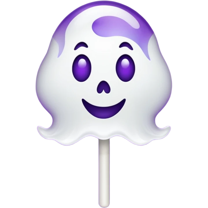 ghost lolipop purple and white emoji