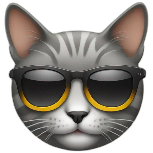 Cat with sunglasses emoji