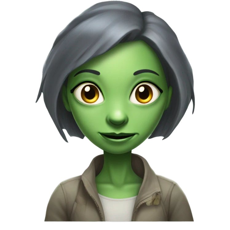 Alien reptilian woman, working emoji