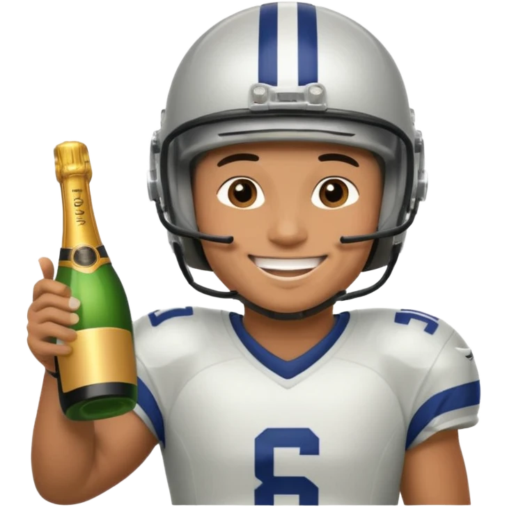 football player with champagne emoji