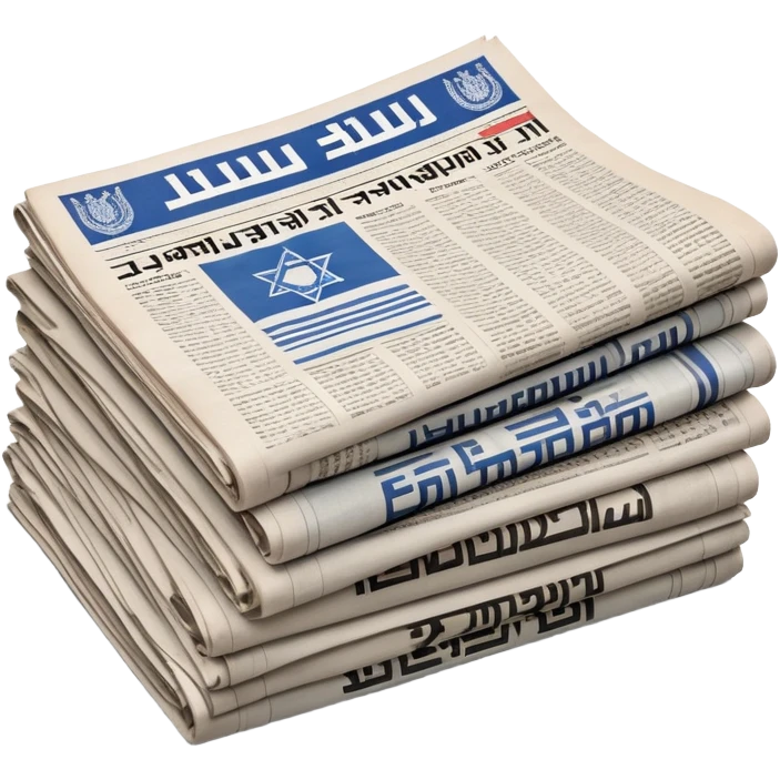 Israel newspapers emoji
