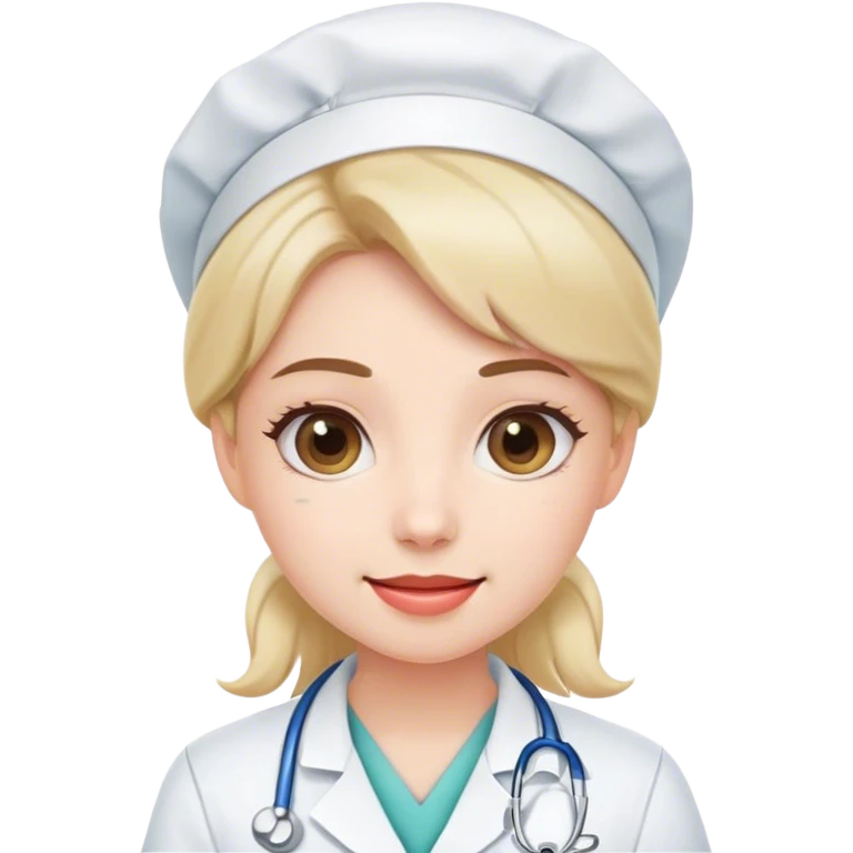 Девушка стоматолог милая в медицинском костюме emoji
