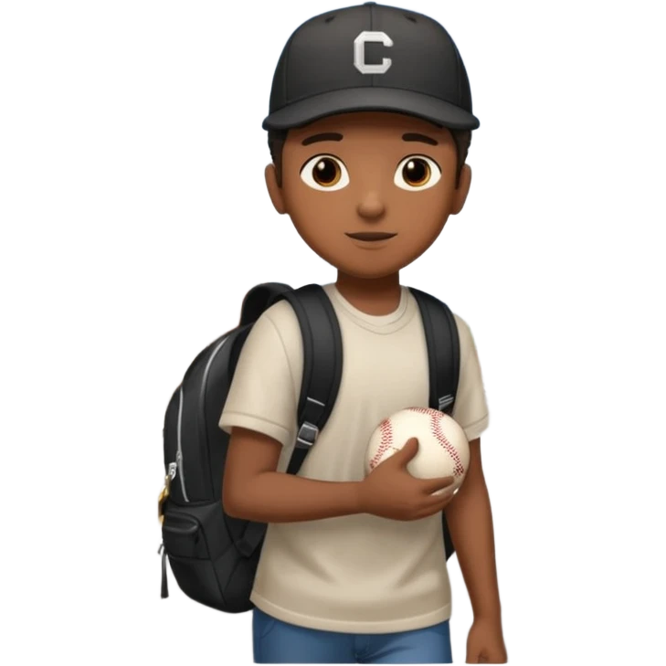 City Backpack Student black boy emoji