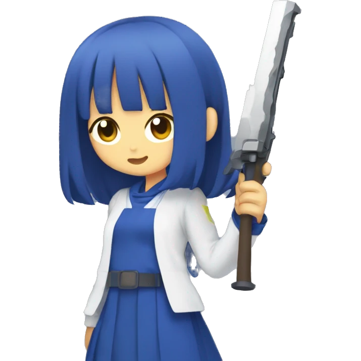 konata izumi holding a weapon emoji