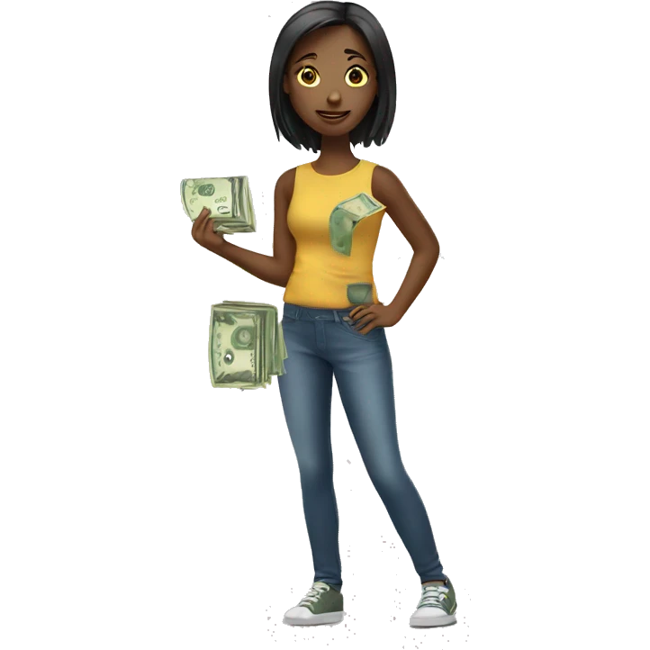Girl with money  emoji