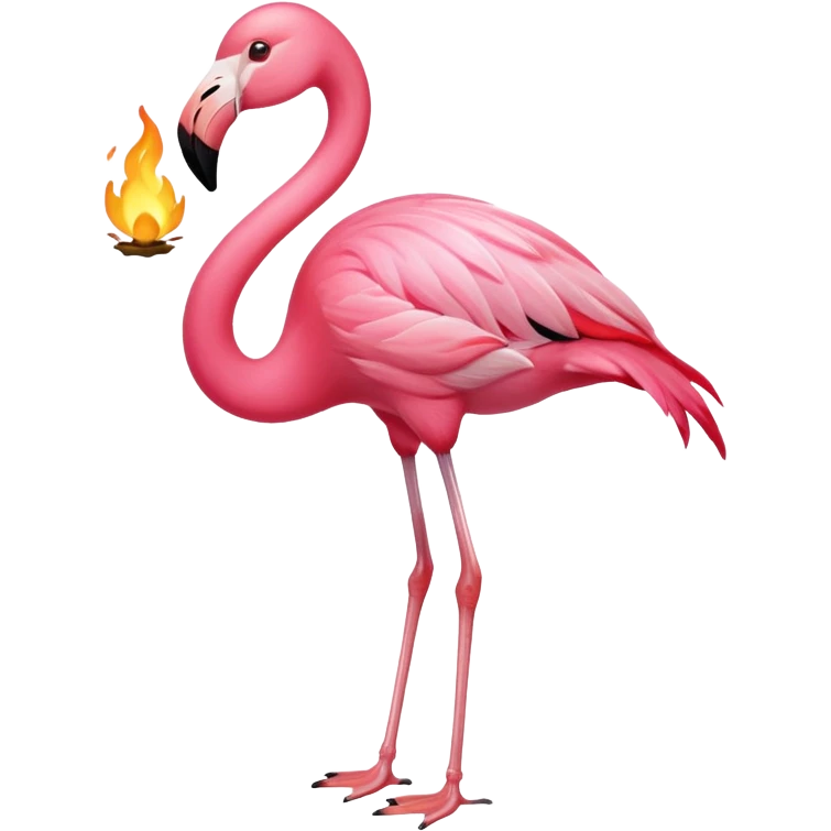 Une flamme rose emoji