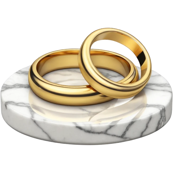 Rings on marble plate emoji