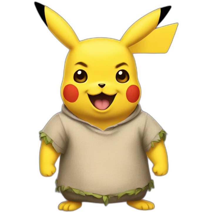 pikachu combined with shrek emoji