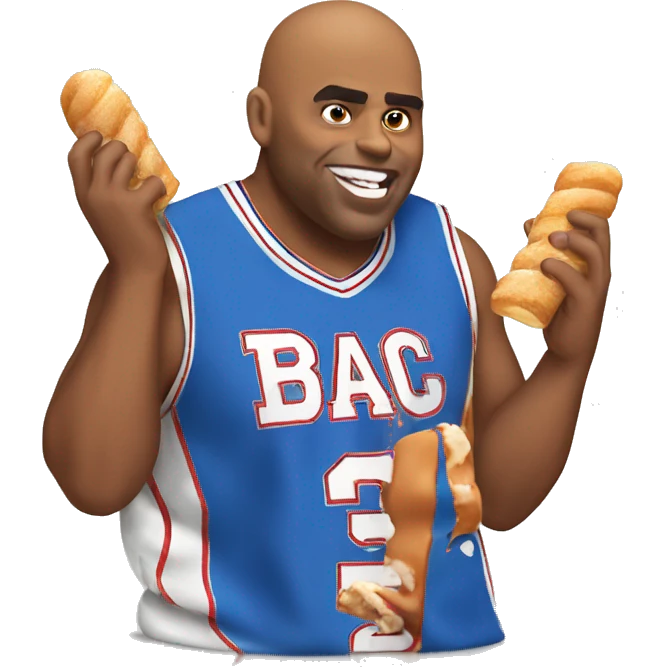 Charles Barkley eating churros emoji
