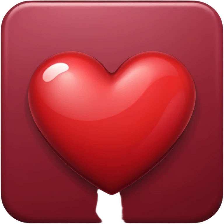  heart in deep red - burgundy color emoji