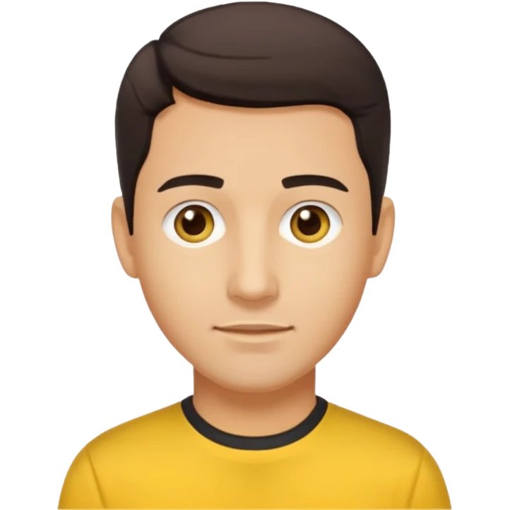 Jonathan Knight brown eyes,dark brown hair, yellow shirt  emoji