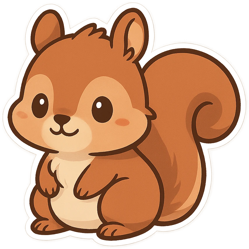 一只可爱的小松鼠 emoji