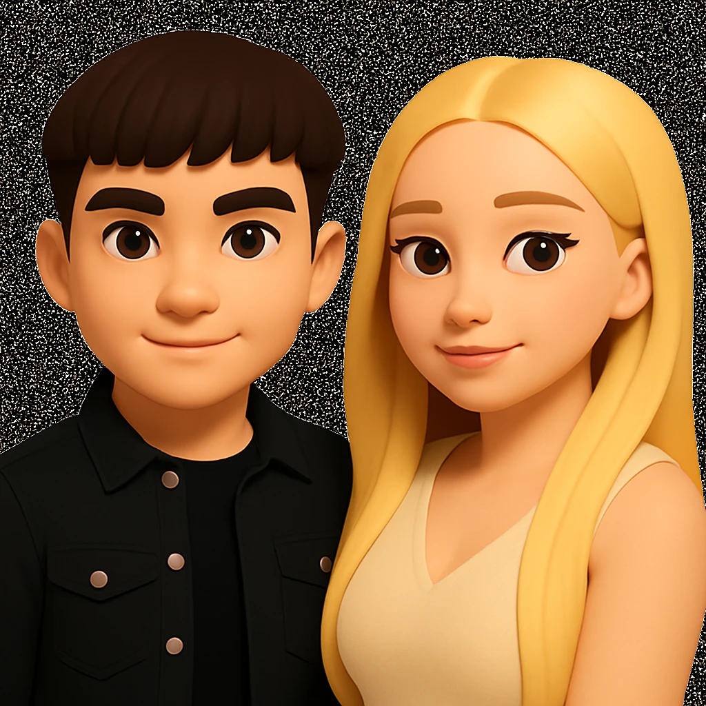 Slightly increase the volume of the upper body of the girl and move her slightly to the right, preserving the style of the image. emoji