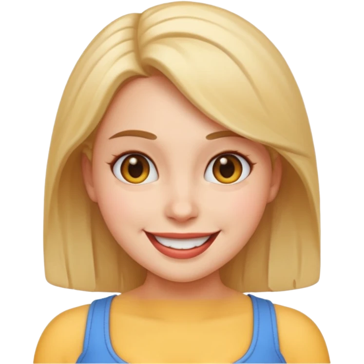 make a female emoji with big boobs emoji