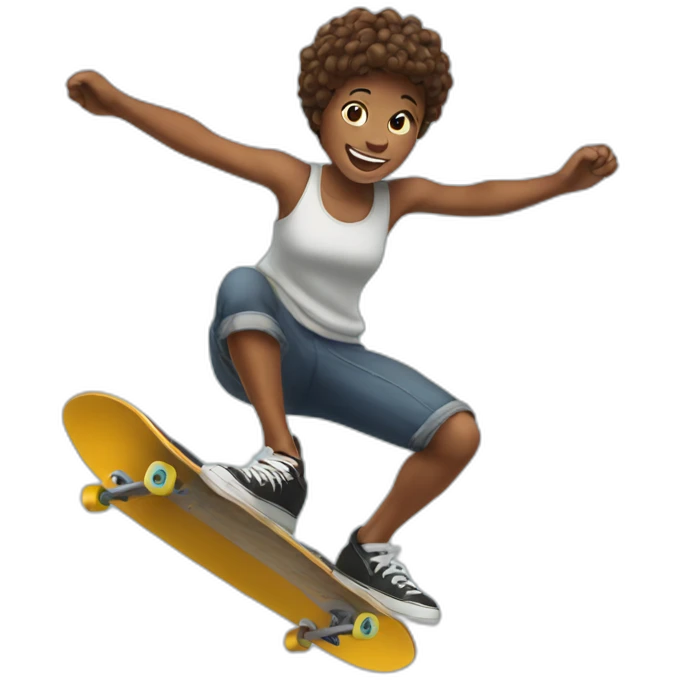 jumping with skateboard emoji