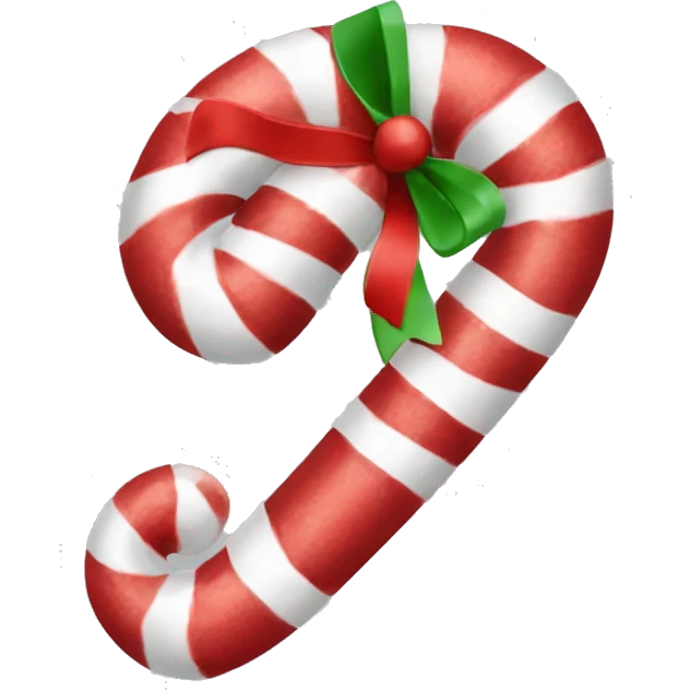 candy cane with bow emoji