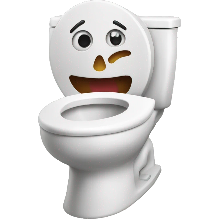 toilet with head popping out of the toilet  emoji