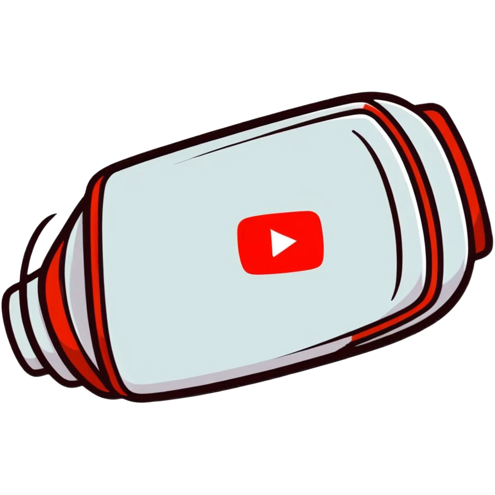 red YouTube logo with speed effect emoji