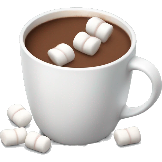 Hot chocolate with marshmallows  emoji