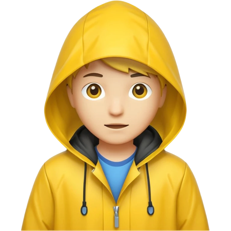 yellow raincoat, just rain coat emoji