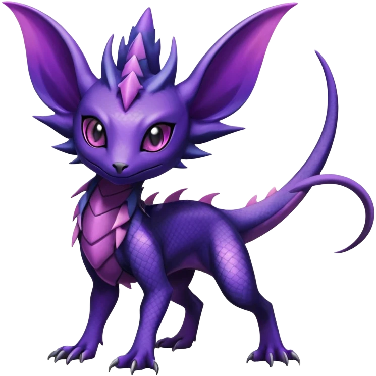 Shiny Salandit-Noivern-Espeon-Hybrid (Full body) emoji