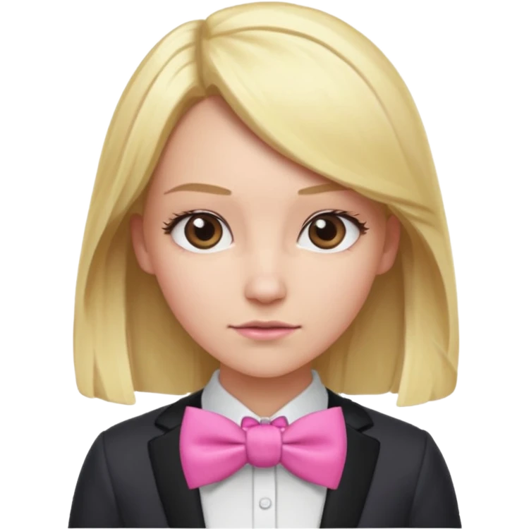 In A Clash Of Clans Aesthetic blonde hair woman with pink bowtie emoji