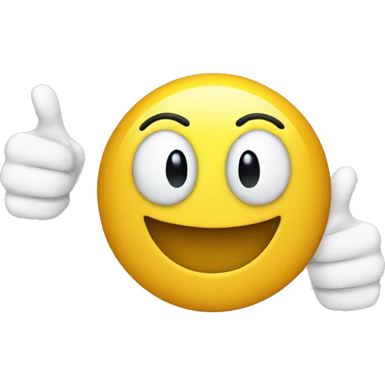 Smiley face with thumbs up emoji