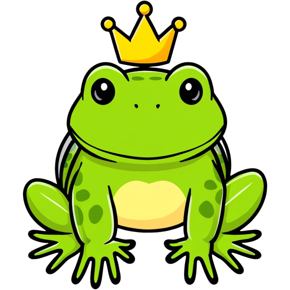 crowned frog emoji