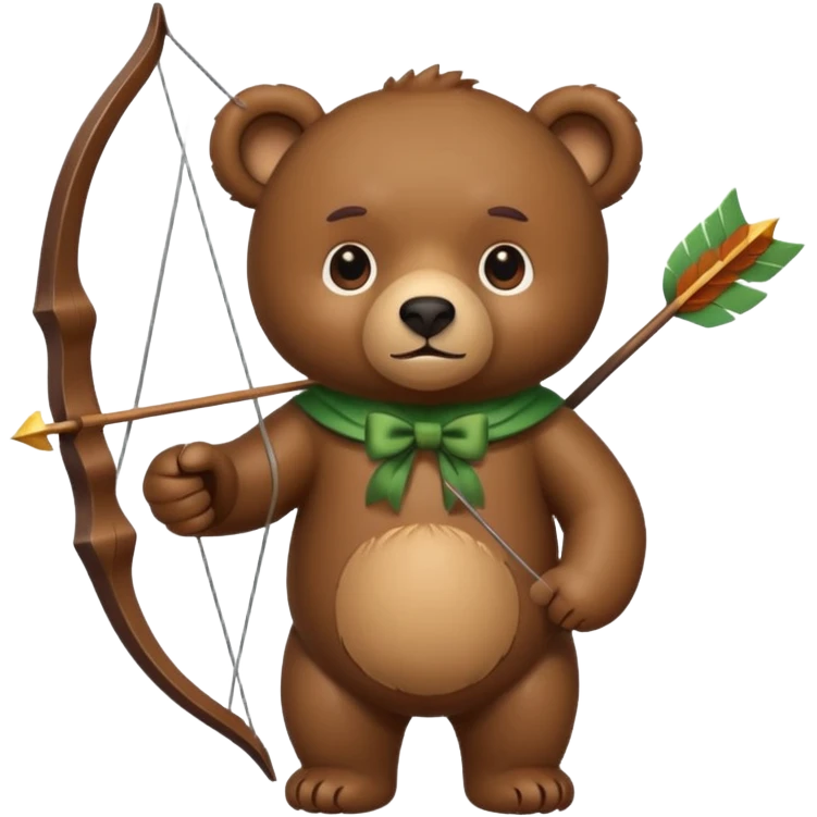 Bear with bow emoji