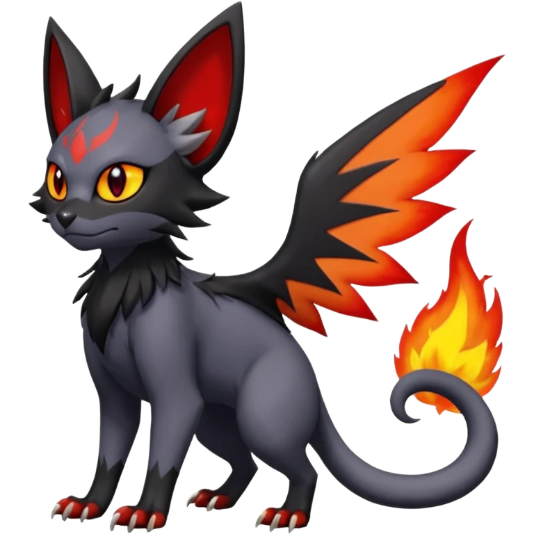 Noibat-Lykoi-Nargacuga-Litten-Torracat-fusion-Fakemon-Pokémon-creature  emoji